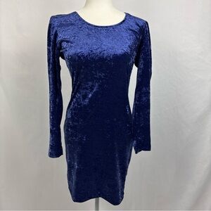 All that Jazz Royal Blue Velvet Long Sleeve Dress